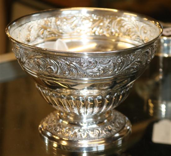 Victorian silver fruit bowl